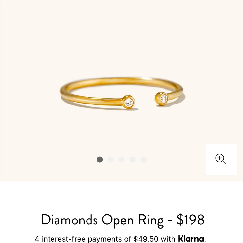 Mejuri Diamonds open ring